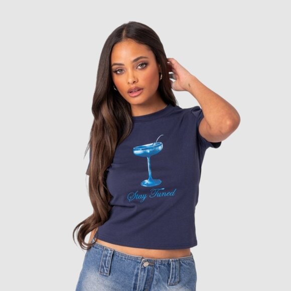 EDIKTED Tuned In T Shirt - Picture 1 of 4